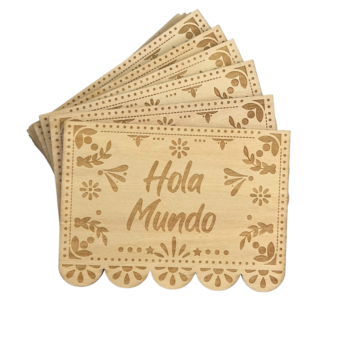 Papel Picado Wooden Milestone set